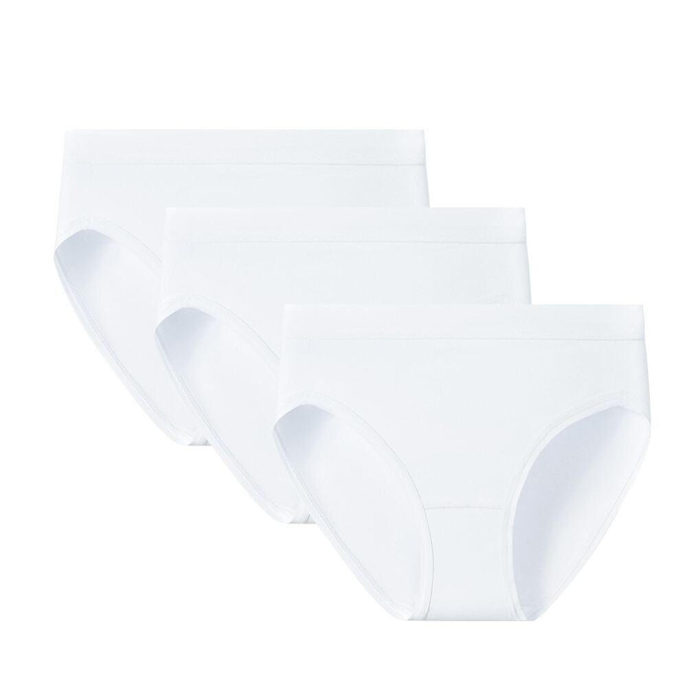 VAANDER Womens White Panties Briefs Size S Nylon Spandex 3 Pack